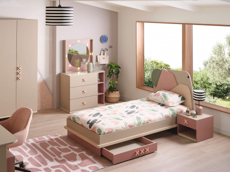 Pat pentru copii 100x200 cm – Design modern, colecția Nordic [4]