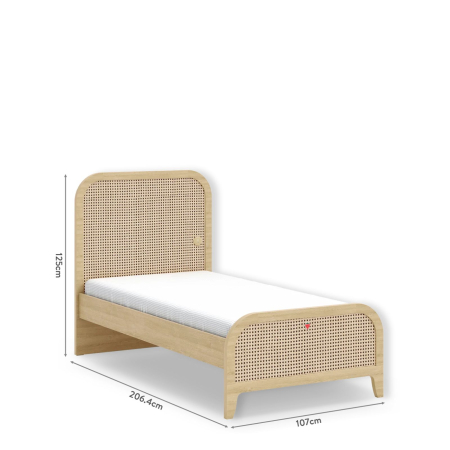 Pat pentru copii 100x200 cm - modern, port USB, colectia Loof New [4]