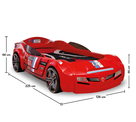 Pat Tematic Formula 1 Biturbo Red pentru Copii, 195x90cm, Efect Luminos [7]