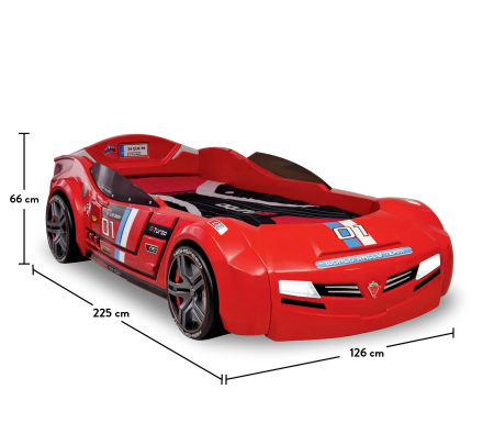 Pat Tematic Formula 1 Biturbo Red pentru Copii, 195x90cm, Efect Luminos [8]