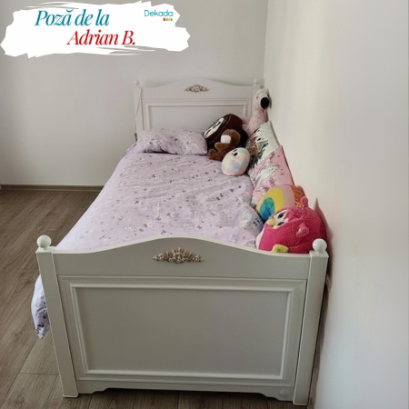 Pat pentru copii Colectia Rustic White 100x200 cm [3]