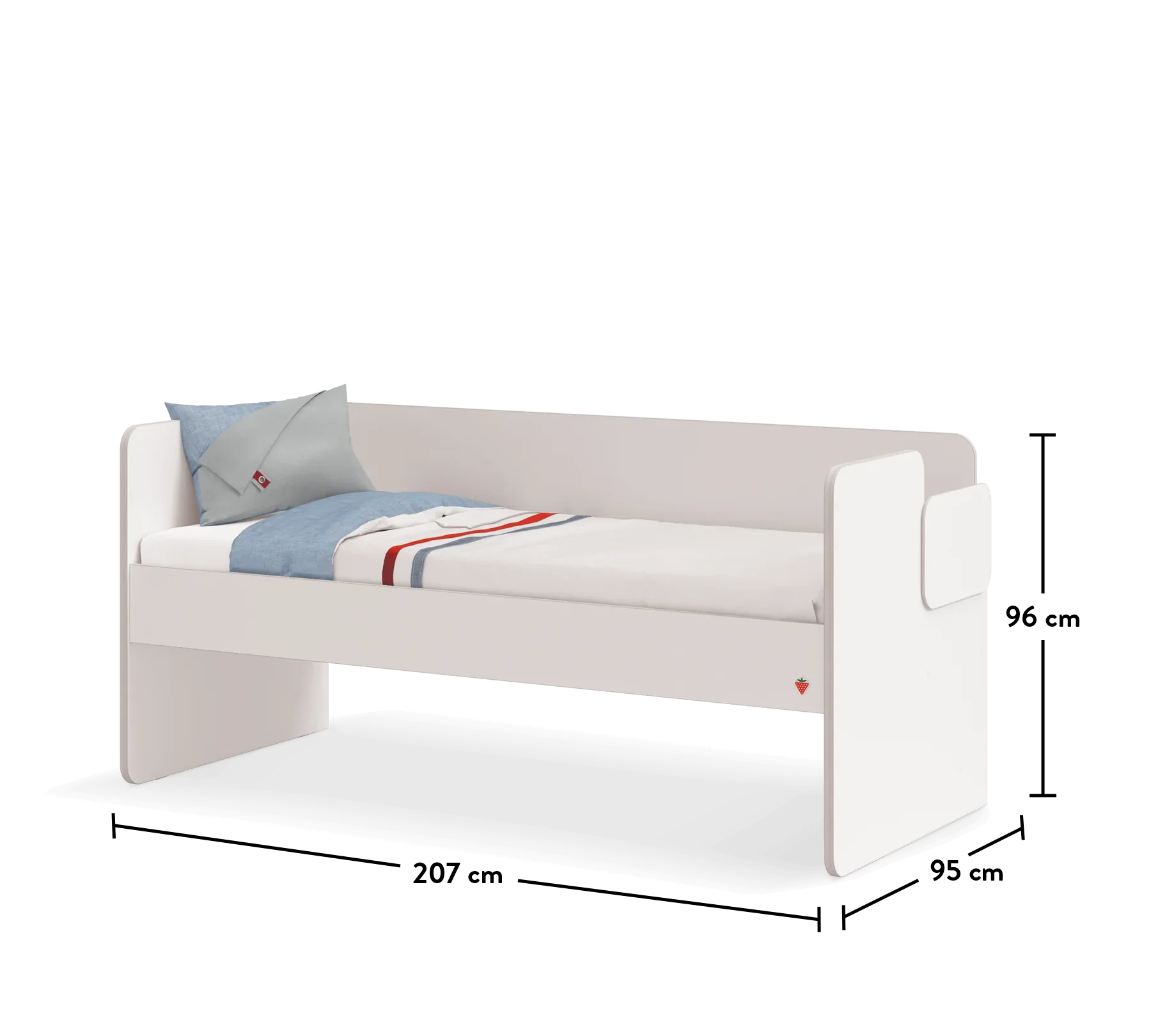 Pat Studio White pentru copii (90x200 cm)- partea de sus [10]