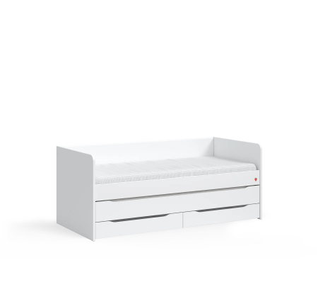 Pat etajat pentru copii Studio White, cu spațiu de depozitare – saltea 90x200 cm [3]