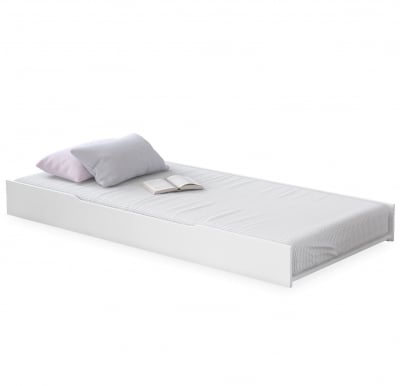 Paturi pentru adolescenti - Pat suplimentar pentru copii Colectia Rustic White 100x200 cm