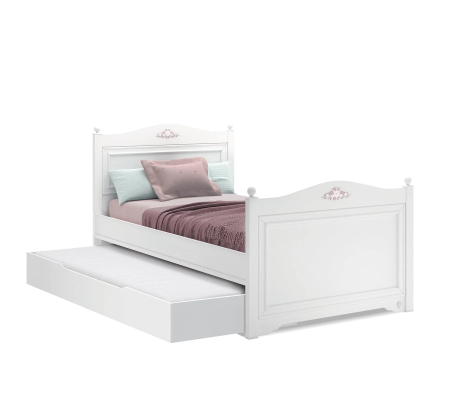 Pat suplimentar pentru copii Colectia Rustic White 100x200 cm [1]