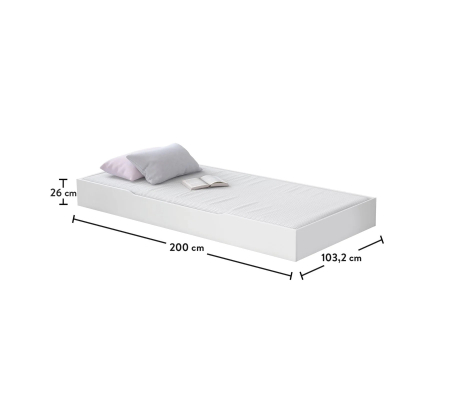 Pat suplimentar pentru copii Colectia Rustic White 100x200 cm [2]