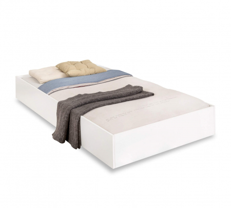 Paturi pentru adolescenti - Pat suplimentar pentru copii si tineret Colectia White, 90 x190 cm
