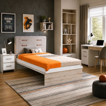 Paturi pentru baieti - Pat pentru copii Colectia Dynamic, 100x200 cm