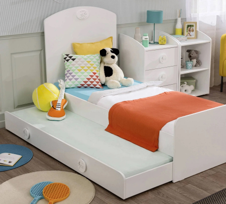Pat transformabil cu sertare 80 x 180 cm BABY COTTON Alb [3]