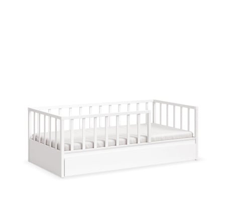 Colectia Montessori Baby - Pat pentru copii cu sertar suplimentar, Colectia Montes White (100x200 cm)
