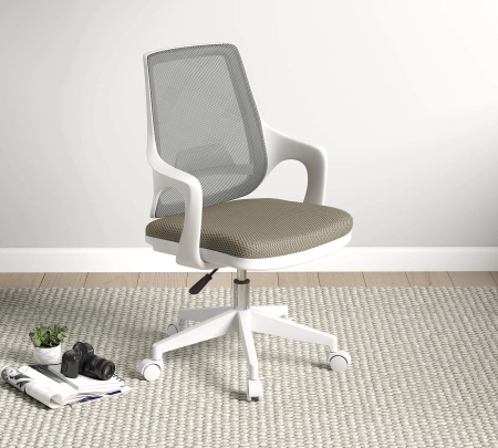 Scaun ergonomic Flex verde kaki pentru camera copii, cu roți și spătar ventilat [1]