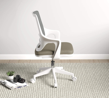 Scaun ergonomic Flex verde kaki pentru camera copii, cu roți și spătar ventilat [3]