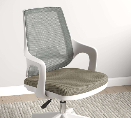 Scaun ergonomic Flex verde kaki pentru camera copii, cu roți și spătar ventilat [2]