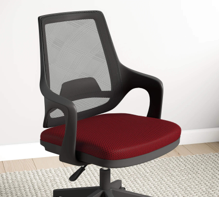 Scaun ergonomic Flex roșu pentru camera copii, cu roți și spătar ventilat [6]