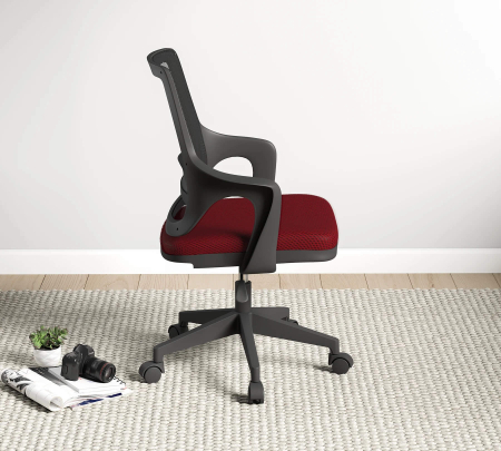 Scaun ergonomic Flex roșu pentru camera copii, cu roți și spătar ventilat [3]
