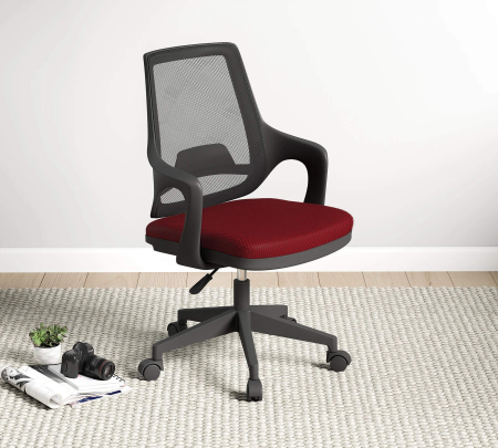 Scaun ergonomic Flex roșu pentru camera copii, cu roți și spătar ventilat [2]