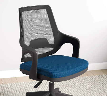 Scaun ergonomic Flex albastru pentru camera copii, cu roți și spătar ventilat [6]
