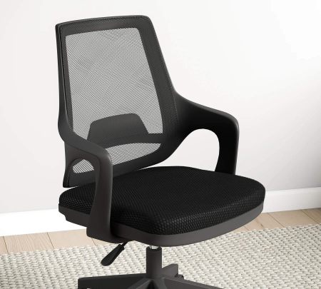 Scaun ergonomic Flex negru pentru camera copii, cu roți și spătar ventilat [3]