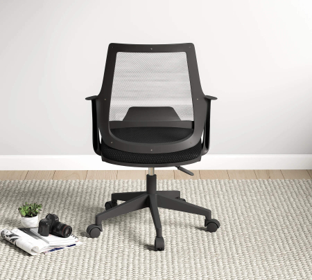 Scaun ergonomic Flex negru pentru camera copii, cu roți și spătar ventilat [5]