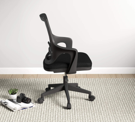 Scaun ergonomic Flex negru pentru camera copii, cu roți și spătar ventilat [6]