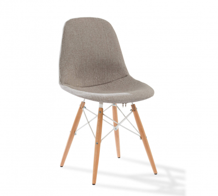 Scaun pentru copii, tapitat cu stofa cu picioare din lemn Quatro Chair Beige [0]