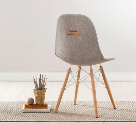 Scaun pentru copii, tapitat cu stofa cu picioare din lemn Quatro Chair Beige [2]