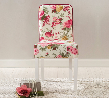 Scaun pentru copii, tapitat cu stofa cu picioare din lemn Summer Chair With Flower [3]