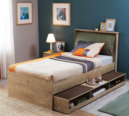 Sertar pat multifunctional  pentru camera copii si adolescenti Colectia Mocha 90x190 cm [2]