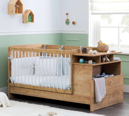 Set lenjerie pentru patut bebe, colectia Cotton baby 75x115 cm [8]