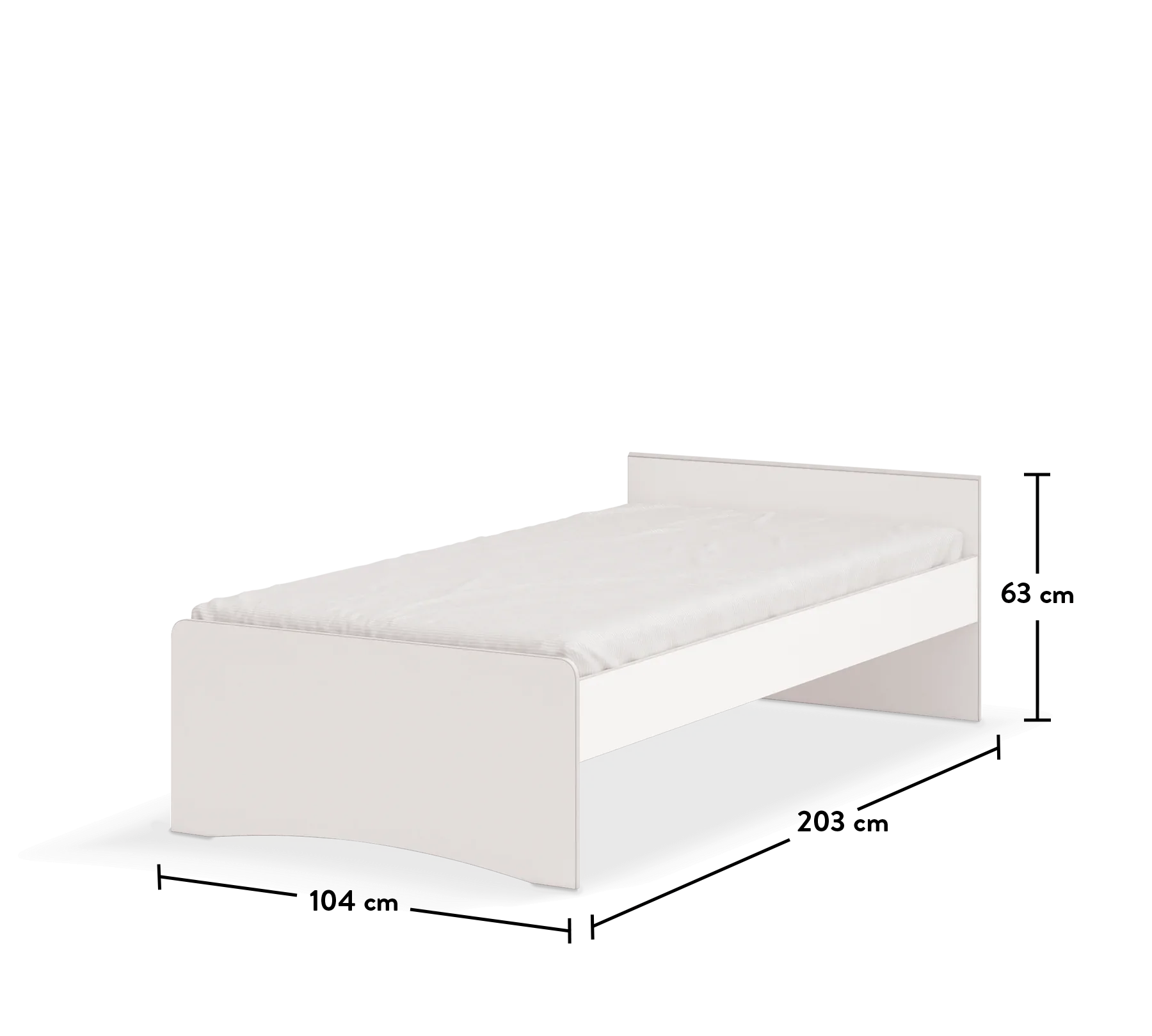 Pat Studio White pentru copii (90x200 cm)- partea de sus [6]