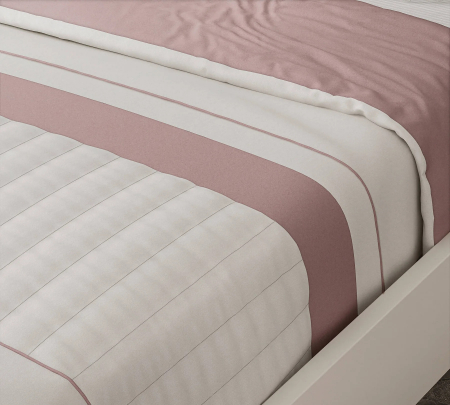 Set pentru pat copii Rossy 175x235 cm – crem cu roz pudrat, design elegant [5]
