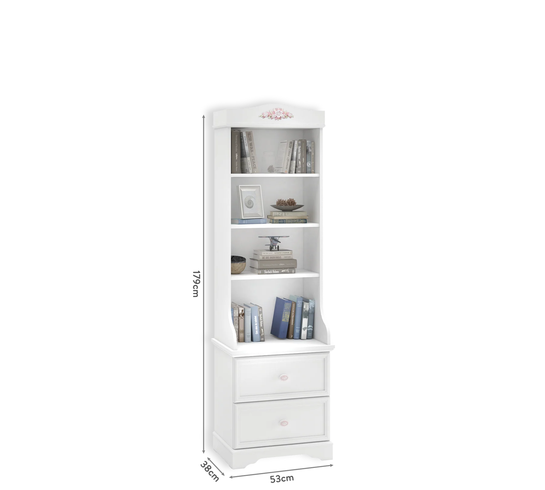 Set Studiu Complet Rustic White – Birou + Biblioteca + Unitate Superioara [8]