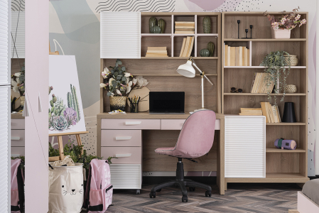 Unitate birou cu rafturi, 120x30x93 cm, colectia Angel City [2]