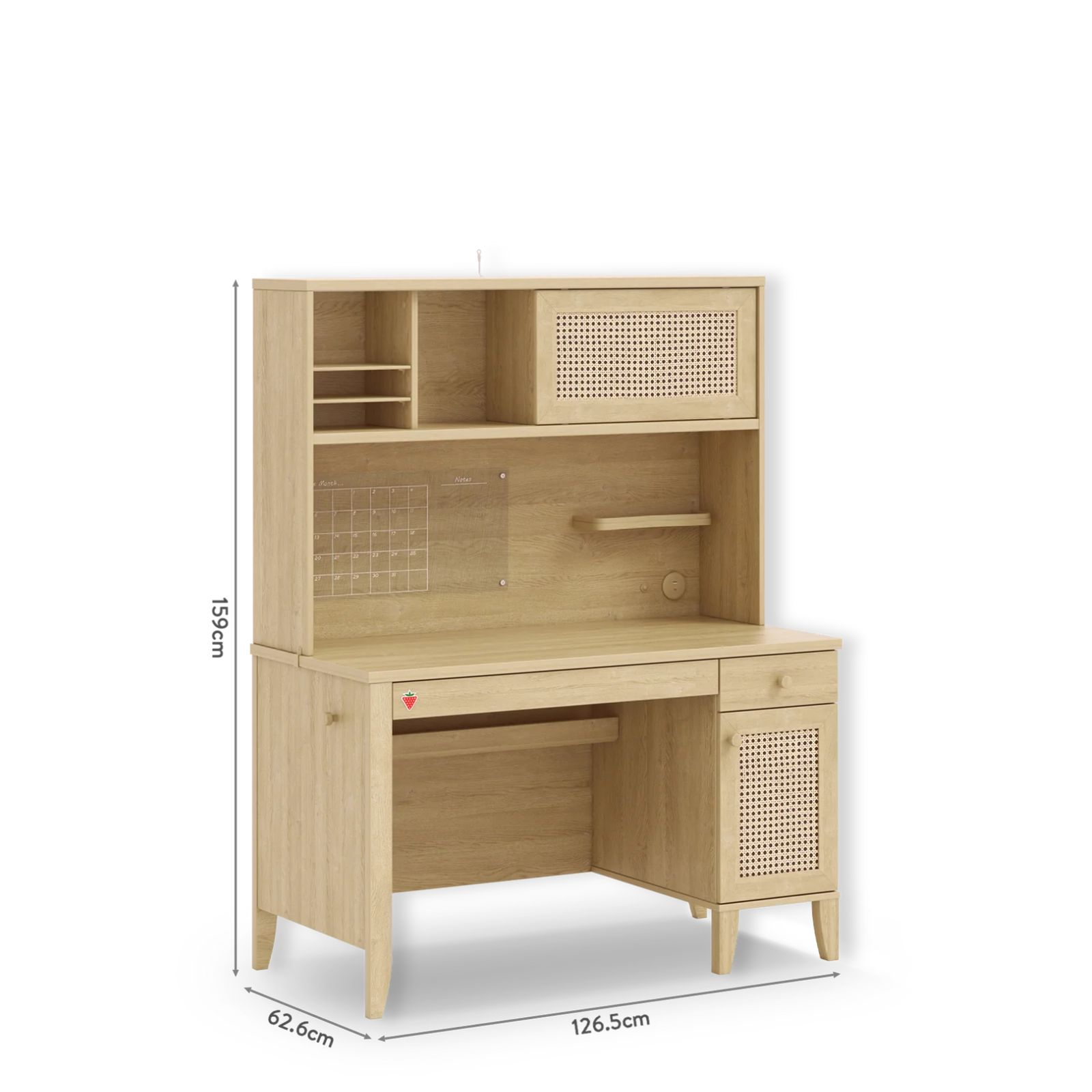 Unitate superioara birou mare Loof New cu rafturi si iluminare