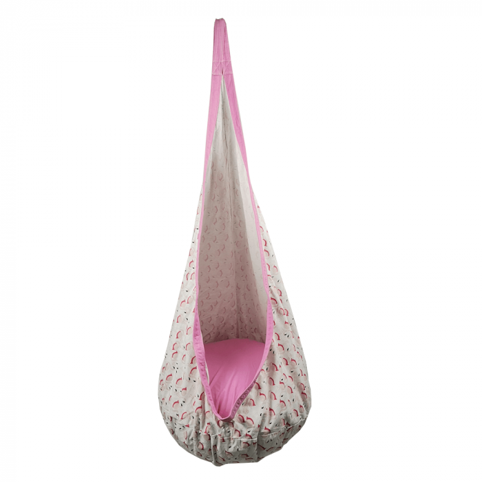 Fotoliu balansoar suspendat, roz/model flamingo, SIESTA TYP 2 [1]