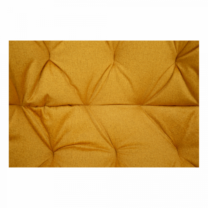 Fotoliu de design, material textil Velvet galben, FEDRIS [3]