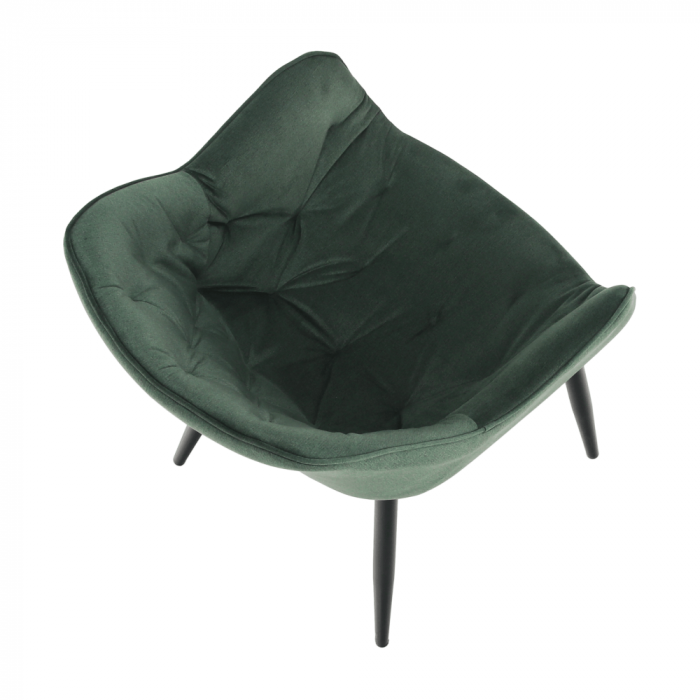 Fotoliu de design, material textil Velvet verde, FEDRIS [10]