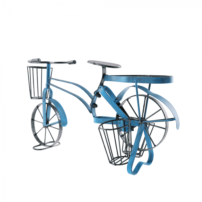 Ghiveci RETRO in forma de bicicleta, negru / albastru, ALBO [9]