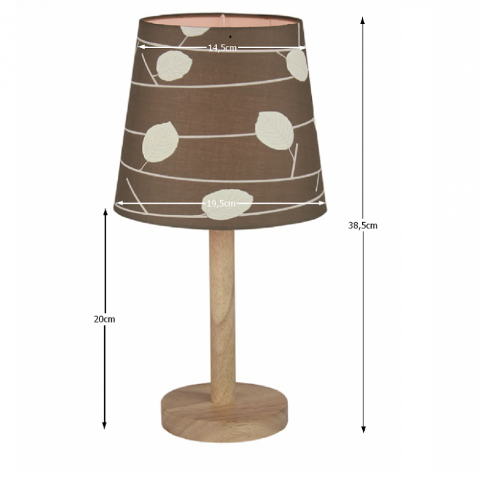 Lampa pe picior, lemn/material model frunze, QENNY TYP 6 LT6026 [2]