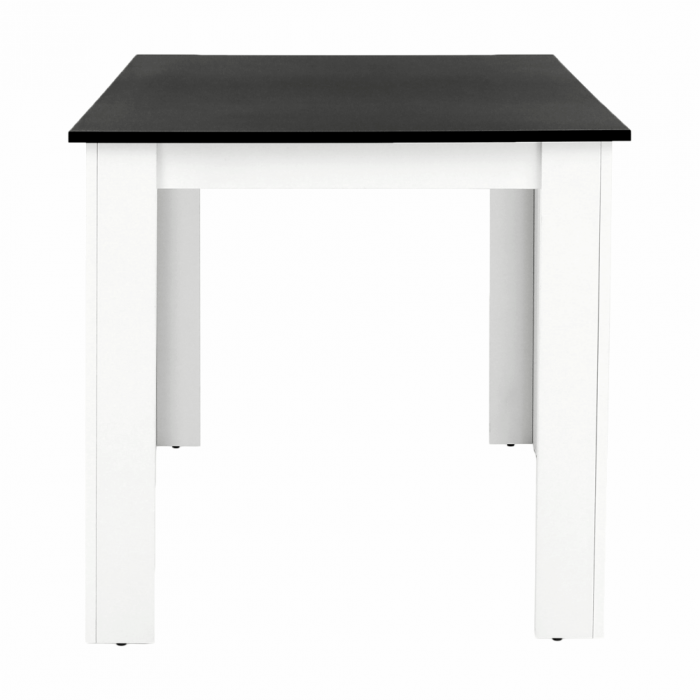 Masa dining, alb/negru, 120x80 cm, KRAZ [10]