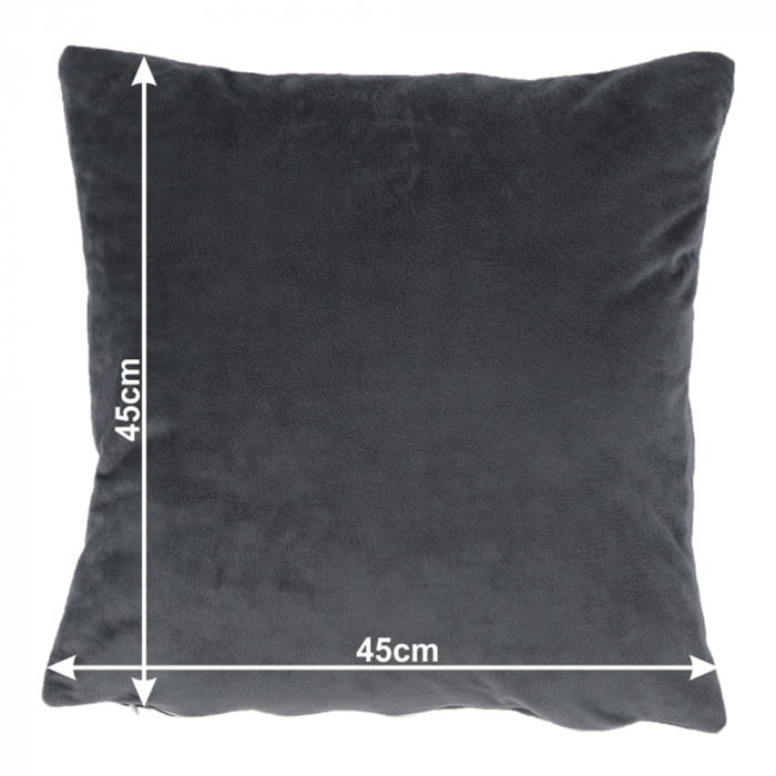 Perna, material textil de catifea gri inchis, 45x45, ALITA TIPUL 8 [8]