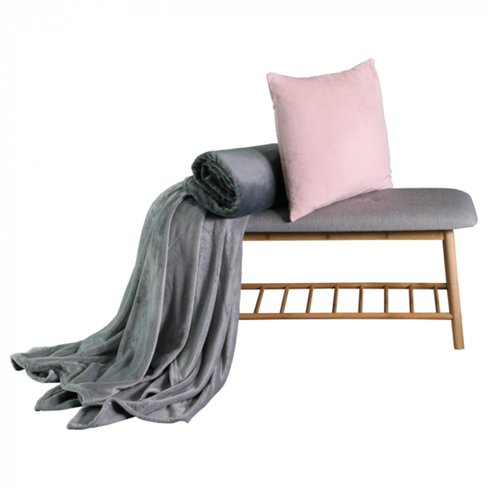 Perna, material textil de catifea roz pudra, 45x45, ALITA TIPUL 2 [15]