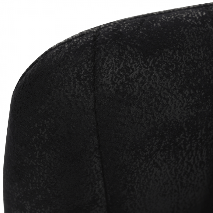 Scaun de bar, material textil negru cu efect de piele intoarsa, LORASA [15]