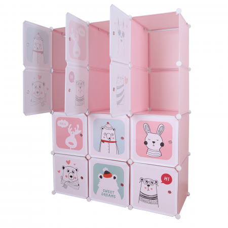 Dulap modular pentru copii, roz/ model copii, NURMI [6]