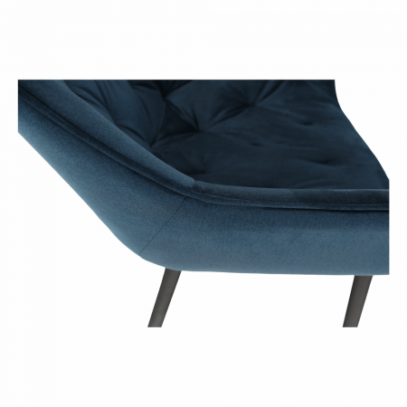 Fotoliu de design, material textil Velvet albastru, FEDRIS [6]