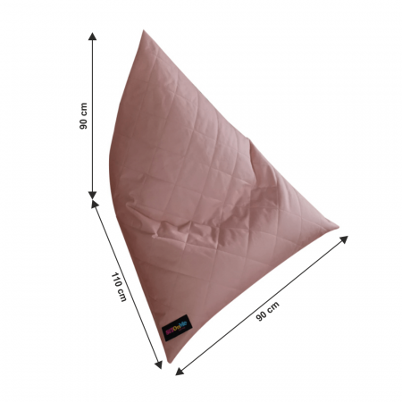 Fotoliu tip sac, material textil roz deschis, VETOK [3]