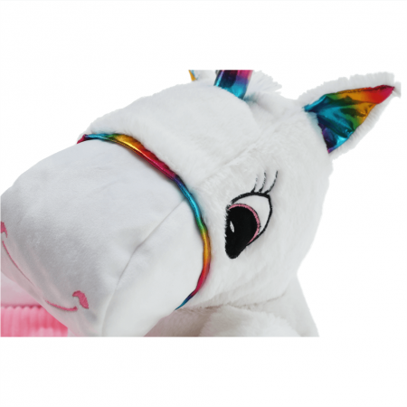 Fotoliu tip sac unicorn, alb/roz/amestec de culori, BUFEL [8]