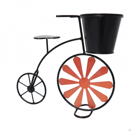 Ghiveci RETRO in forma de bicicleta, visiniu / negru, SEMIL [4]