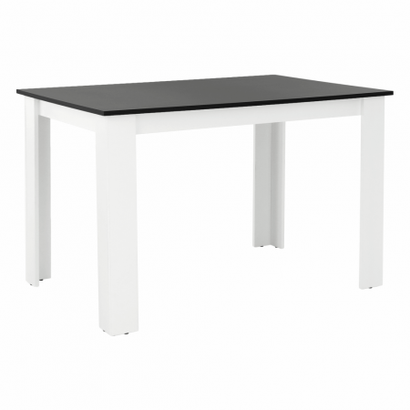 Masa dining, alb/negru, 120x80 cm, KRAZ [0]