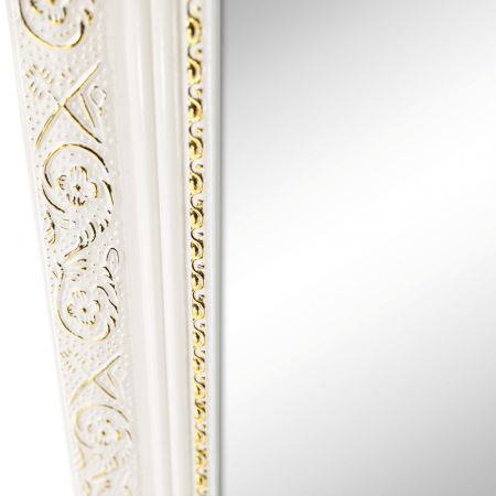 Oglinda de podea, alb/ornament auriu, LAVAL [1]